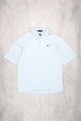 Nike Tiger Woods Vintage Polo Glanz - Farbe: LightSkyBlue - Größe: M - VintageR2