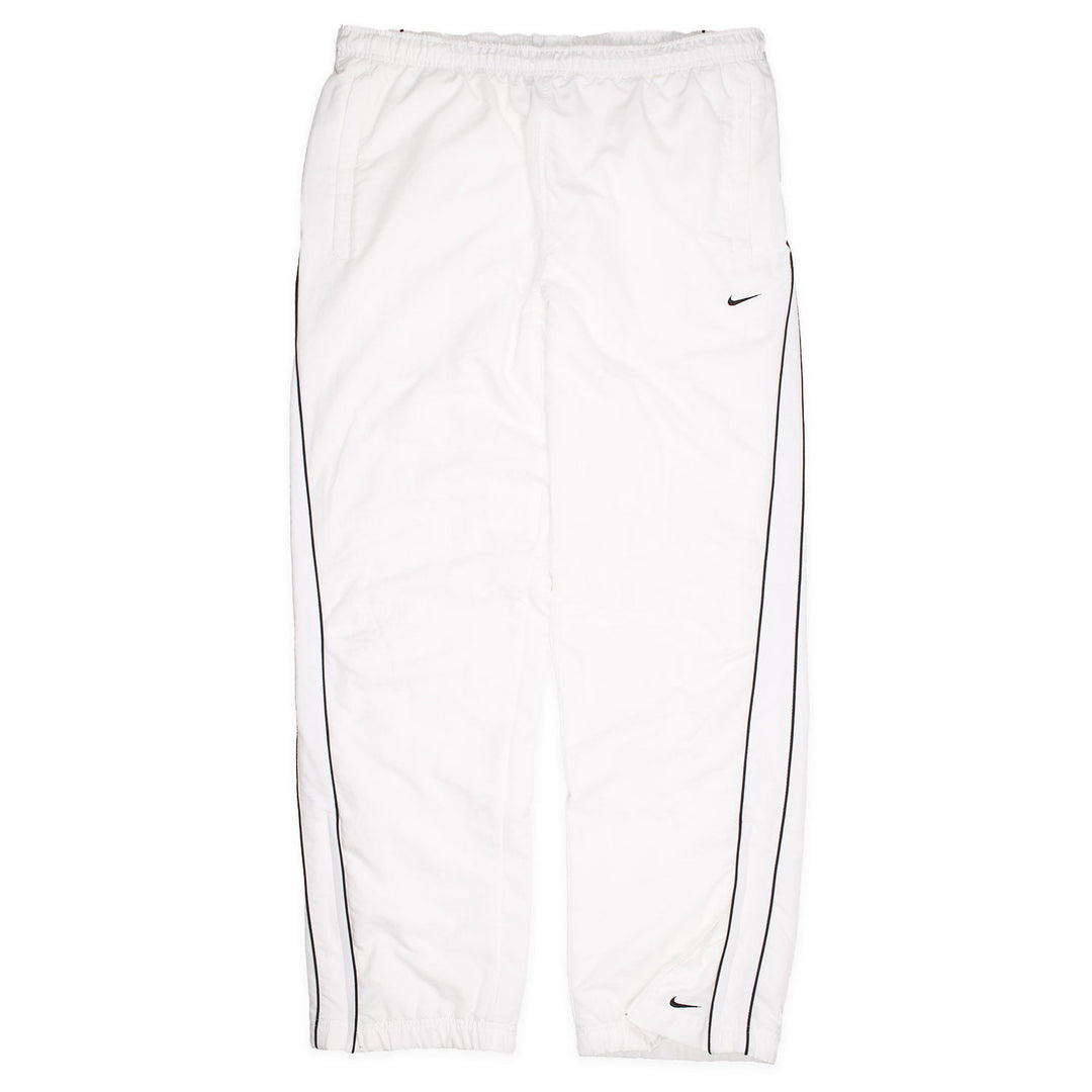 Nike Vintage Baggy Trackpants in Weiß Schwarz Größe L