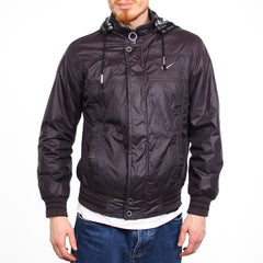 Nike Vintage Bomberjacke abnehmbare Kapuze - Farbe: Purple - Größe: L - VintageR2