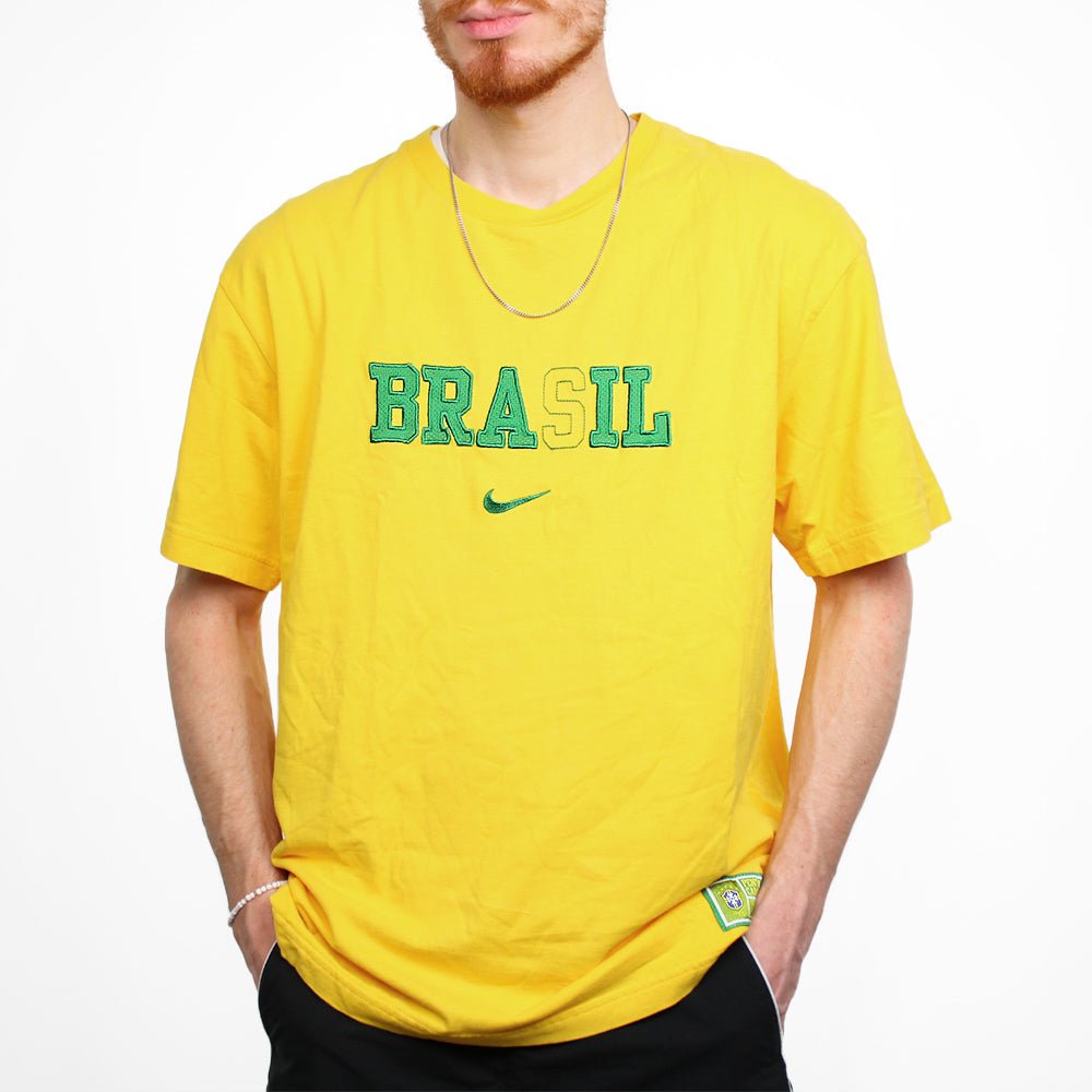 Nike Vintage Brasil T-Shirt - Farbe: Gold - Größe: XL - VintageR2