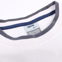 Nike Vintage Center Swoosh Gestreifter Sweater - Farbe: White - Größe: M - VintageR2