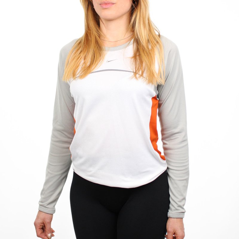 Nike Vintage Center Swoosh Longsleeve - Farbe: White - Größe: S - VintageR2