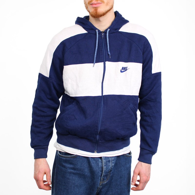 Nike Vintage Hoodie Sweatjacke - Farbe: Navy - Größe: M - VintageR2