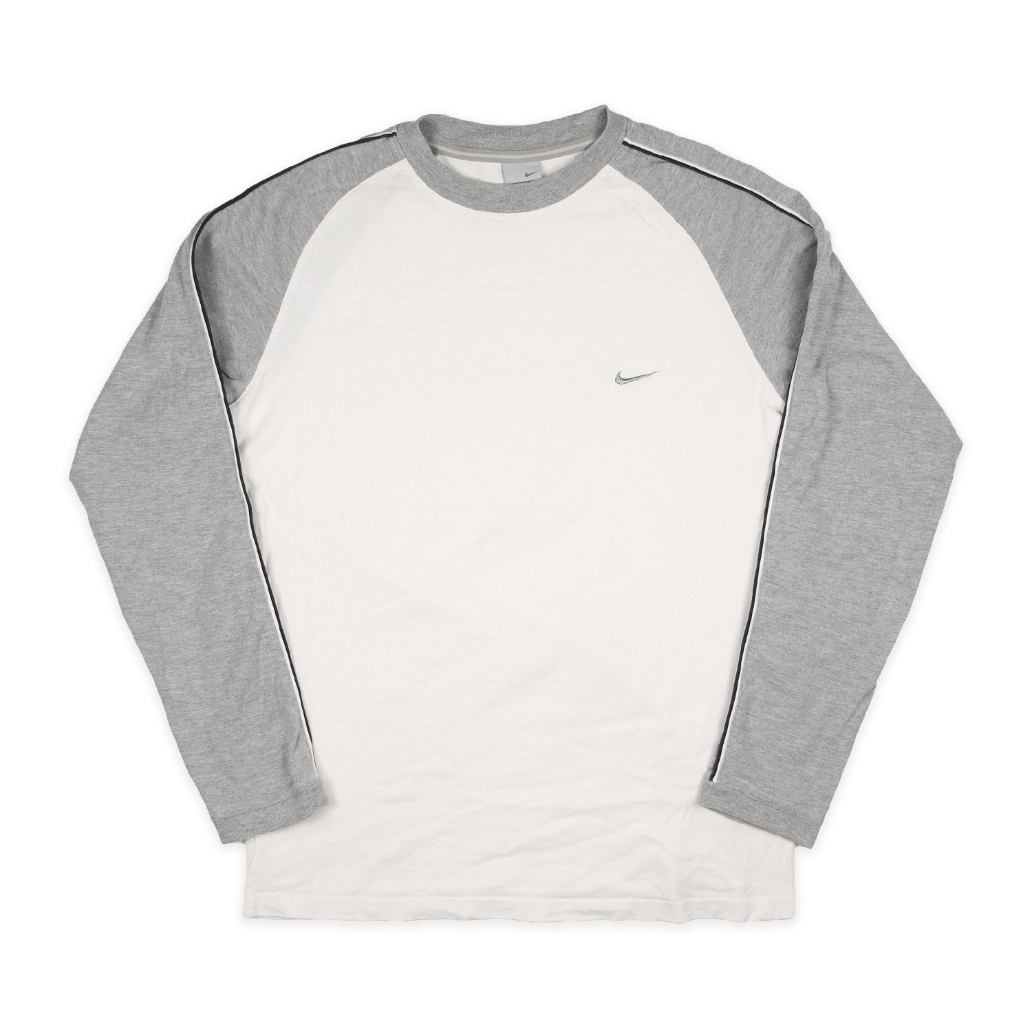 Nike Vintage Longsleeve in Weiß Grau Größe M