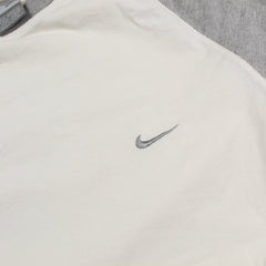 Nike Vintage Longsleeve in Weiß Grau Größe M