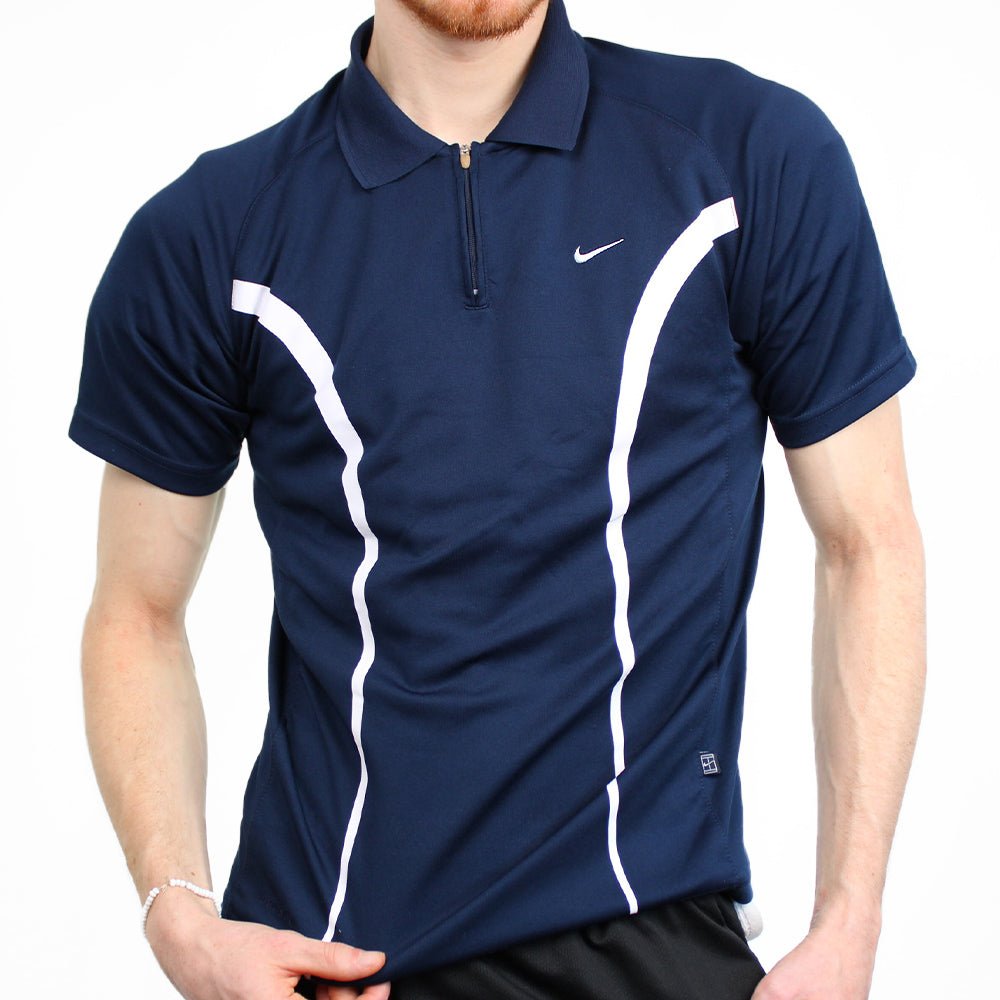 Nike Vintage Polo Shirt - Farbe: Navy - Größe: S - VintageR2