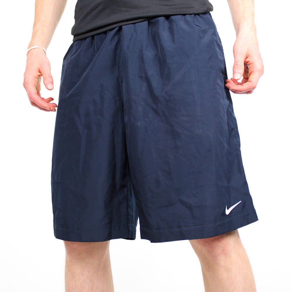 Nike Vintage Solo Swoosh Spellout Shorts - Farbe: Navy - Größe: XL - VintageR2