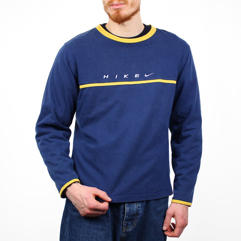 Nike Vintage Spellout Longsleeve - Farbe: Navy - Größe: M - VintageR2