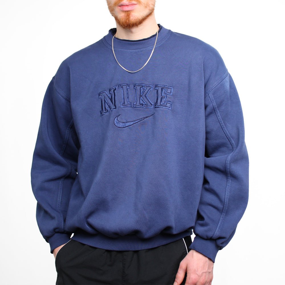 Nike Vintage Spellout Pullover - Farbe: Navy - Größe: XL - VintageR2