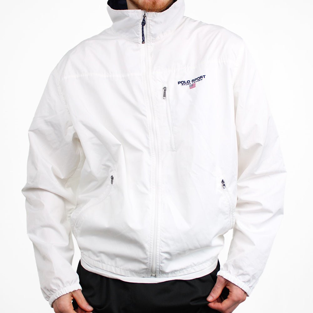 Polo Sport Vintage Trainingsjacke - Farbe: White - Größe: L - VintageR2