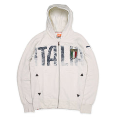 Puma Italia Zipper in Weiß Marineblau Größe M