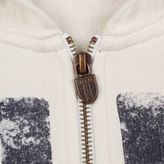 Puma Italia Zipper in Weiß Marineblau Größe M