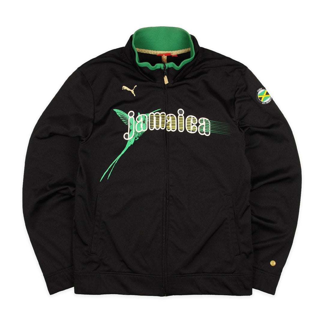 Puma Retro Jamaica Trackjacket in Schwarz Grün Gelb Größe L