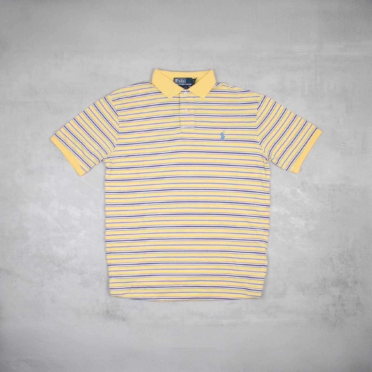 Ralph Laruen Vintage Polo Shirt gestreift - Farbe: Gold - Größe: L - VintageR2