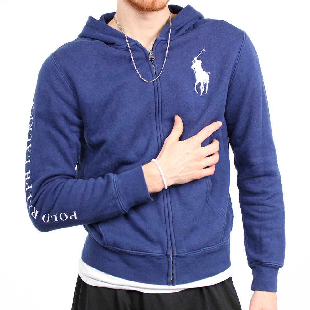 Ralph Lauren Big Pony Hoodie - Farbe: Navy - Größe: S - VintageR2