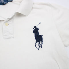 Ralph Lauren Big Pony Polo Shirt - Farbe: White - Größe: M - VintageR2