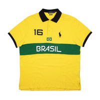 Ralph Lauren Brasil Chief Keef Polo in Gelb Grün Größe XL