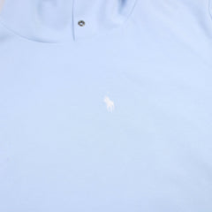 Ralph Lauren Hoodie Logo mittig - Farbe: LightSkyBlue - Größe: M - VintageR2