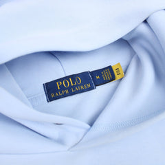 Ralph Lauren Hoodie Logo mittig - Farbe: LightSkyBlue - Größe: M - VintageR2