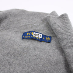 Ralph Lauren Strickjacke Troyer 100% Wolle - Farbe: Grey - Größe: S - VintageR2