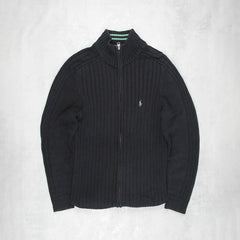 Ralph Lauren Strickjacke Troyer Vintage - Farbe: Black - Größe: L - VintageR2