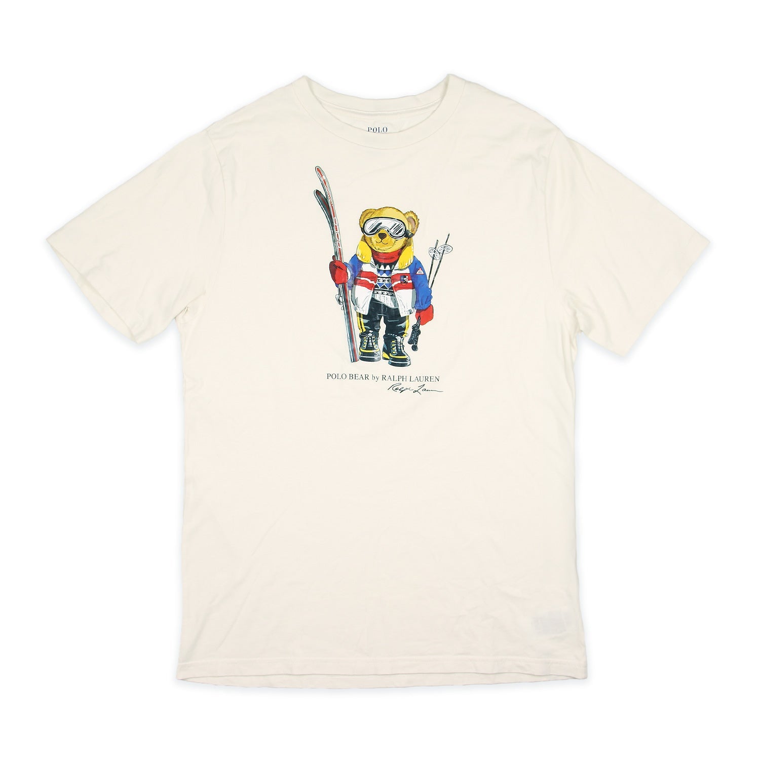 Ralph Lauren Teddy T-Shirt in Weiß Größe M