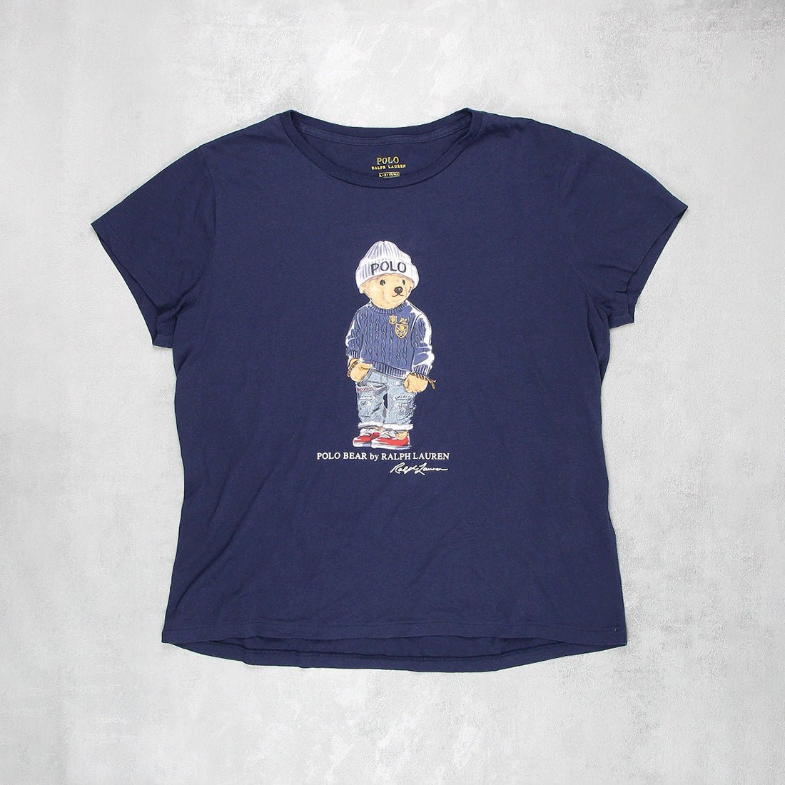 Ralph Lauren Teddybär T - Shirt - Farbe: Navy - Größe: S - VintageR2