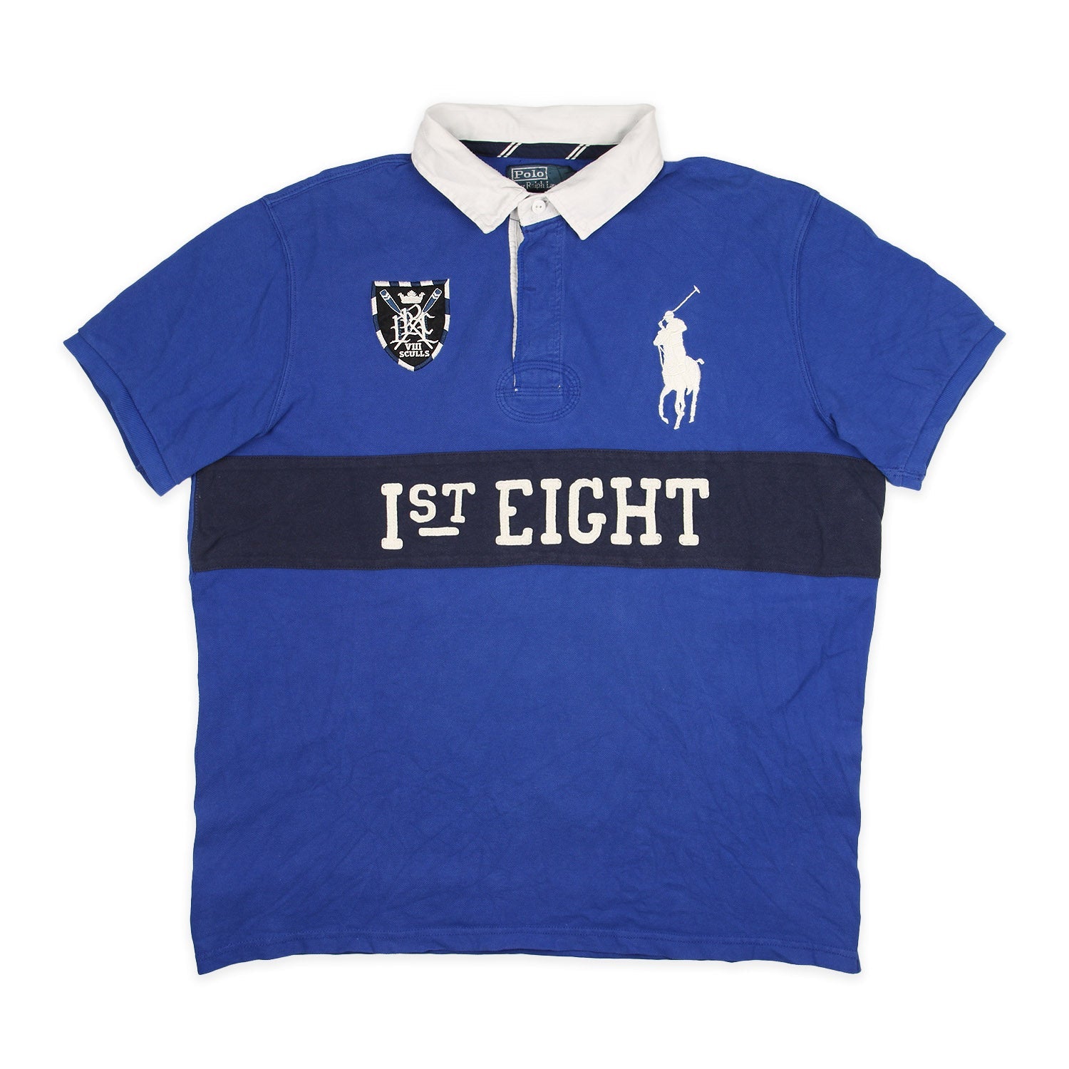 Ralph Lauren Vintage Chief Keef in Blau Schwarz Größe XL