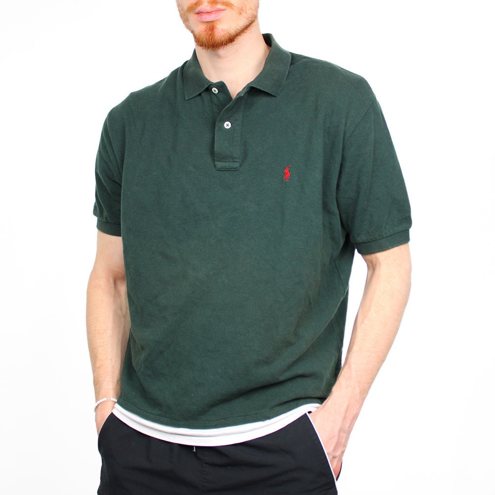 Ralph Lauren Vintage Polo Shirt - Farbe: Green - Größe: L - VintageR2