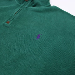 Ralph Lauren Vintage Troyer Pullover - Farbe: Green - Größe: XXL - VintageR2