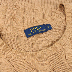 Ralph Lauren Zopfmuster Pullover - Farbe: Beige - Größe: M - VintageR2