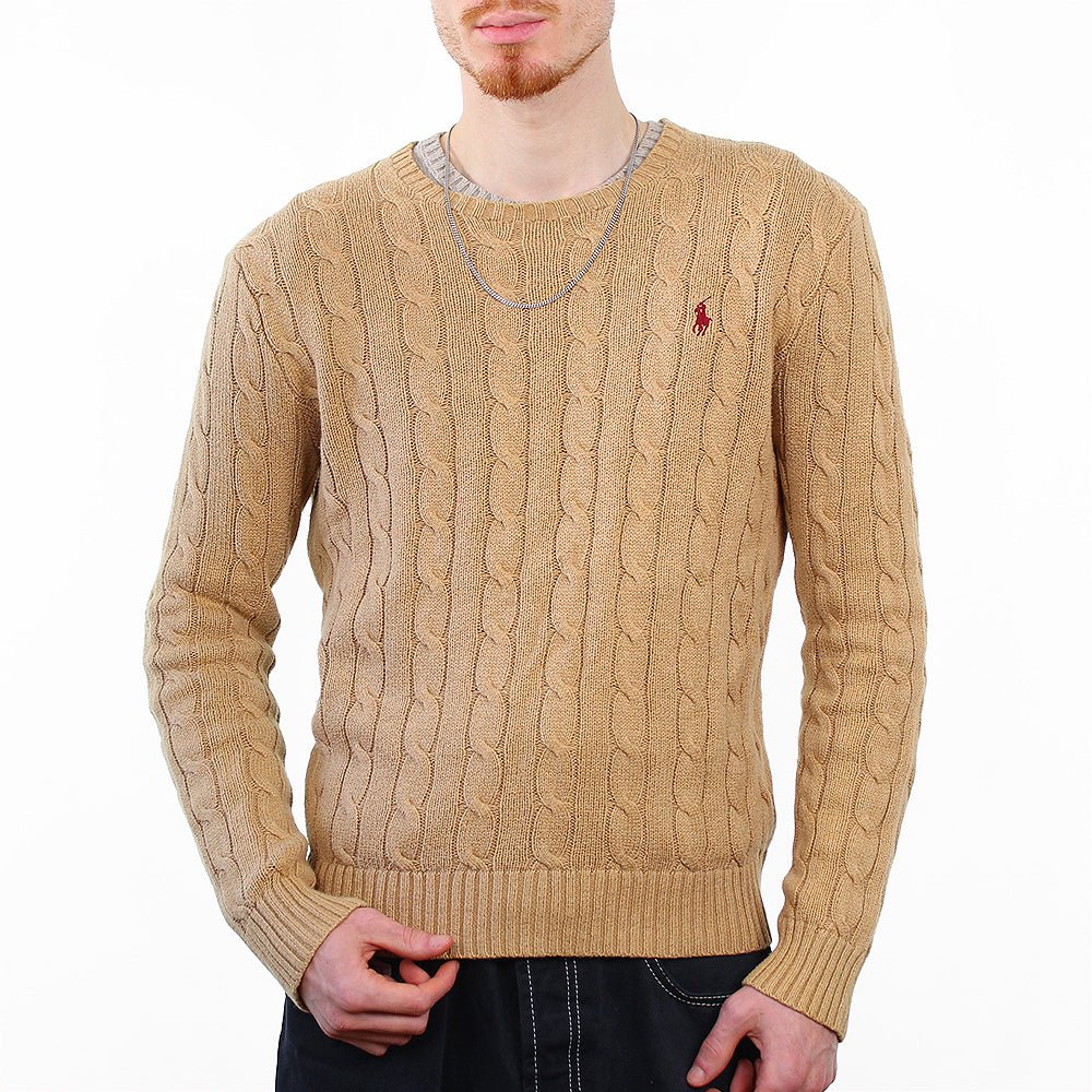 Ralph Lauren Zopfmuster Pullover - Farbe: Beige - Größe: M - VintageR2