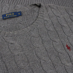 Ralph Lauren Zopfmuster Sweater - Farbe: Grey - Größe: M - VintageR2