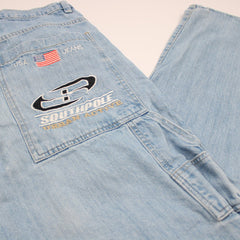Southpole Vintage Carpenter Bleached Jeans - Farbe: LightSkyBlue - Größe: L - VintageR2