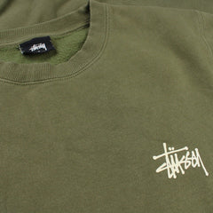 Stüssy Basic Pullover - Farbe: Olive - Größe: M - VintageR2