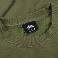 Stüssy Basic Pullover - Farbe: Olive - Größe: M - VintageR2