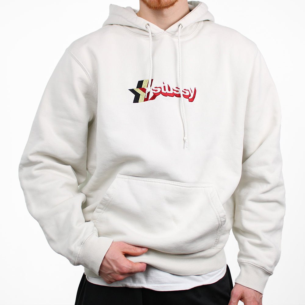 Stüssy Hoodie Spellout - Farbe: Beige - Größe: L - VintageR2