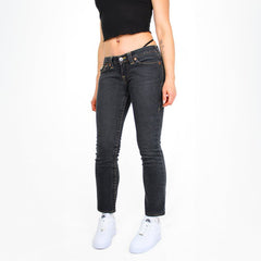 True Religion Super-Slim-Fit Jeans - Farbe: Black - Größe: S - VintageR2