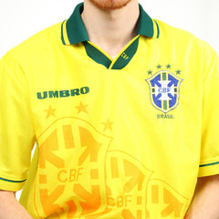 Umbro Brasilien Retro Trikot 94 - 97 - Farbe: Gold - Größe: XL - VintageR2