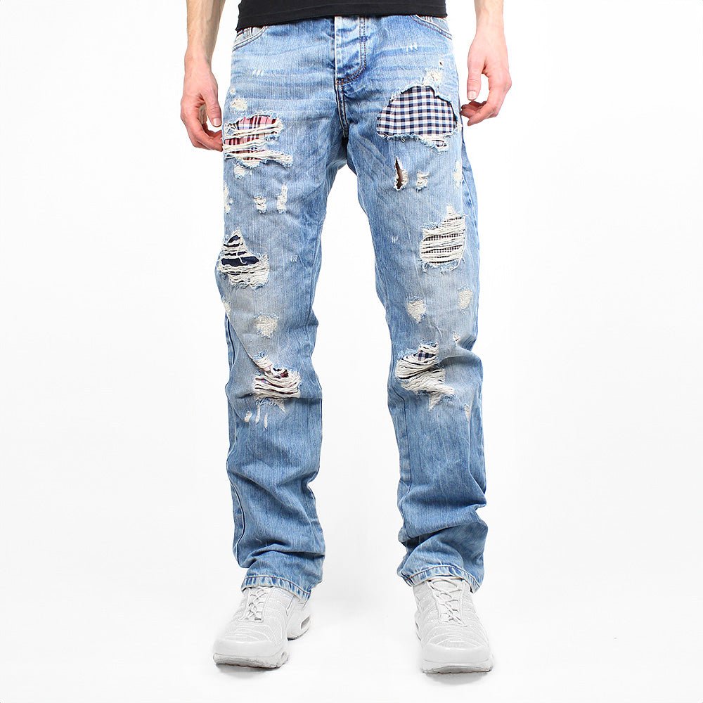 Vintage Trashed Jeans - Farbe: LightSkyBlue - Größe: XL - VintageR2