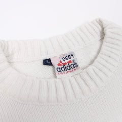 Adidas Vintage Knit Sweater - Farbe: Beige - Größe: L - vintageR2