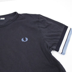 Fred Perry T-Shirt gestreift - Farbe: Navy - Größe: M - vintageR2