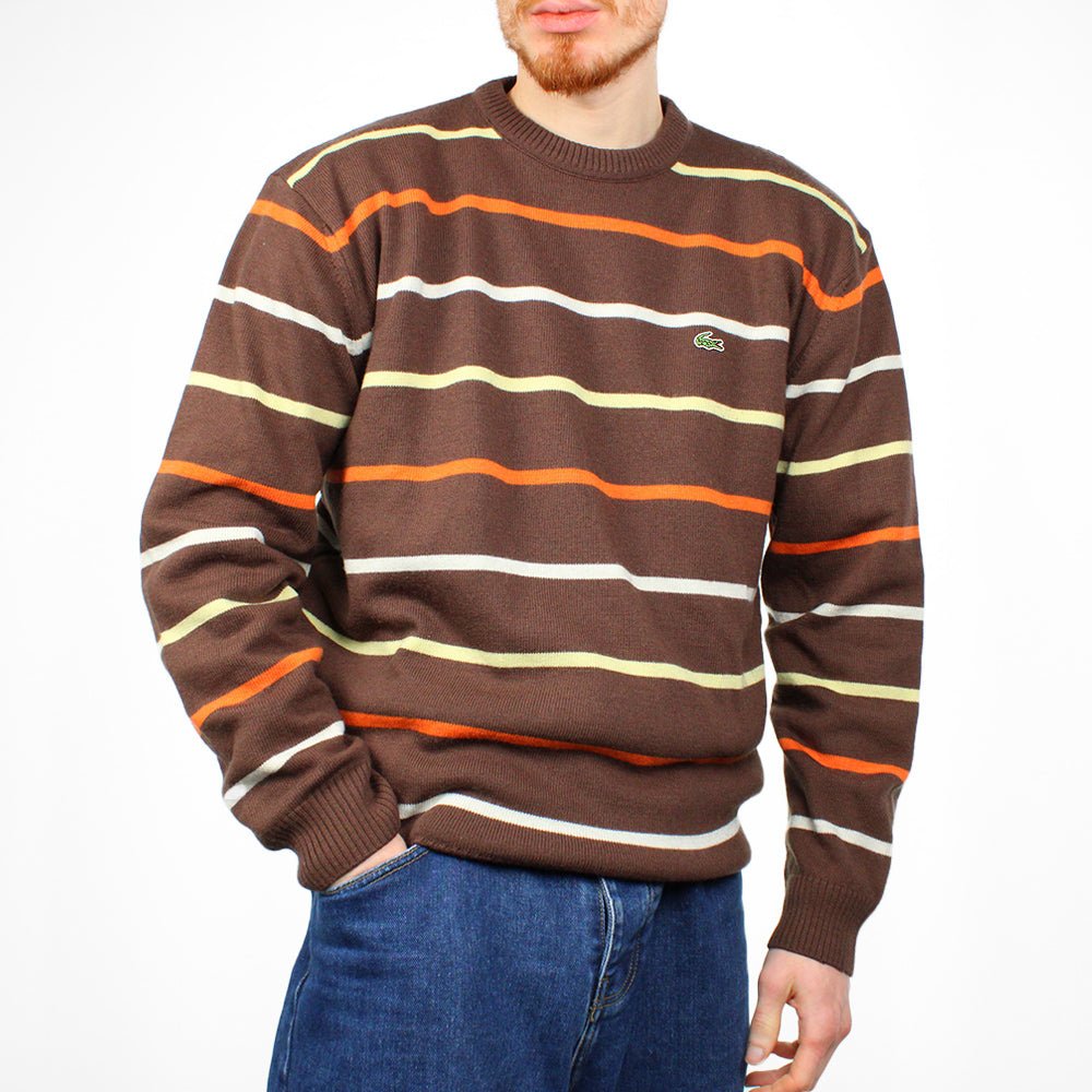 Lacoste Vintage gestreifter Sweater - Farbe: Peru - Größe: L - VintageR2