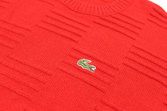 Lacoste Vintage Muster Sweater - Farbe: Red - Größe: M - vintageR2