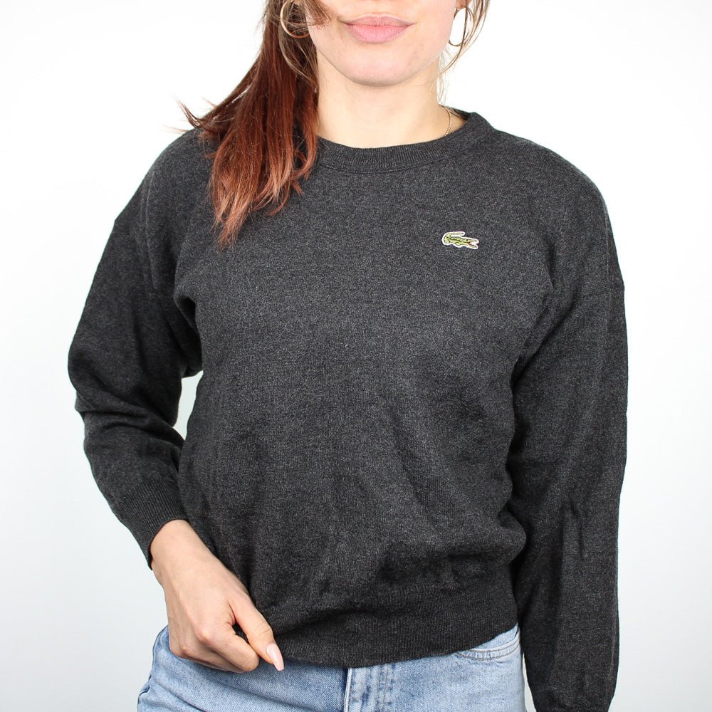 Lacoste Vintage Woll Sweater - Farbe: Grey - Größe: S - vintageR2