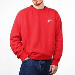 Nike Basic Sweater - Farbe: Red - Größe: XL - VintageR2
