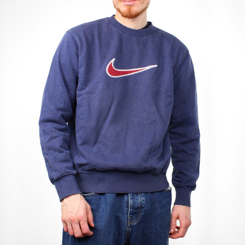 Nike Center Swoosh Sweatshirt - Farbe: Navy - Größe: M - VintageR2