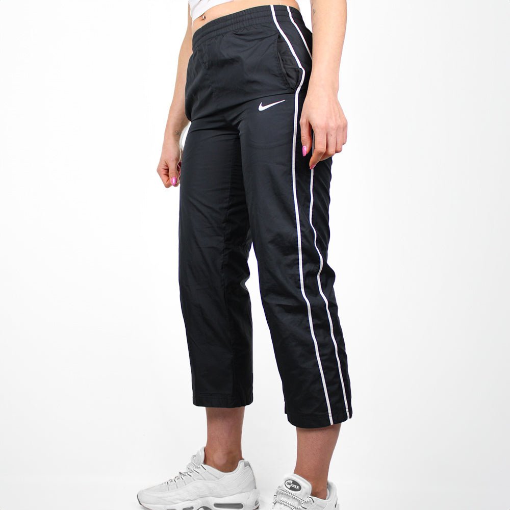 Nike gestreifte Trackpants - Farbe: Black - Größe: M - VintageR2