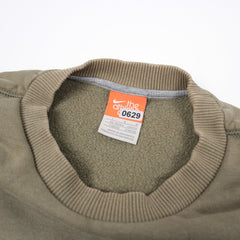 Nike Vintage Spellout Sweater - Farbe: Olive - Größe: M - vintageR2