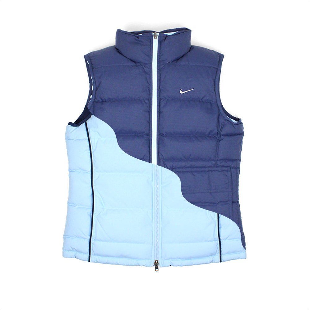 Nike Vintage Wendeweste in babyblau - Farbe: LightSkyBlue - Größe: M - VintageR2